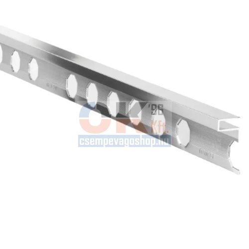 EMAC négyzet profil élvédő fényes alu 10mm / 250cm (NL3XSAL10PB)