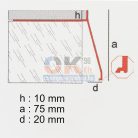 EMAC Vierteag GT teraszprofil sarokidom oxid szürke 10mm / 20x20cm (NVGTAL10EXOG)