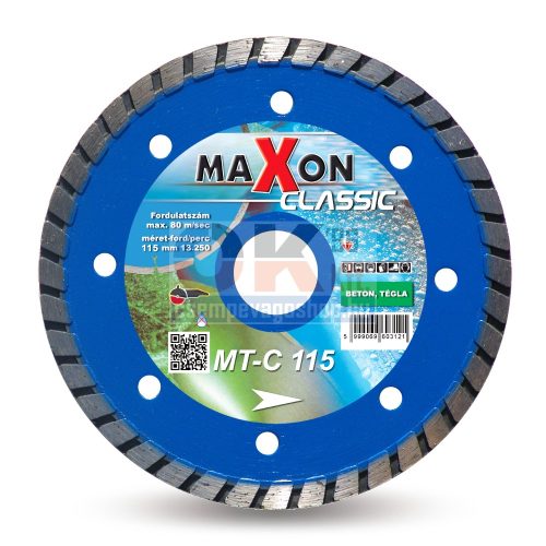 Diatech gyémánttárcsa MAXON turbó 115x22,2x7 mm (mt115c)