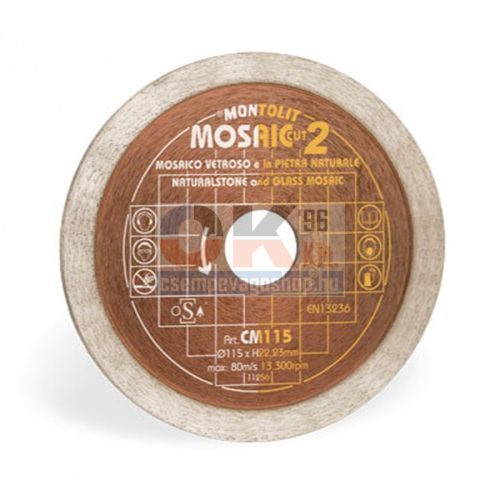 Montolit CM Mosaic vágótárcsa 115x22,2 mm (mtcm115)