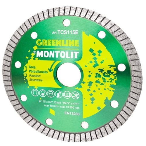 Montolit Greenline Turbo gyémánttárcsa 115x22,2x1,4 mm (mttcs115e)