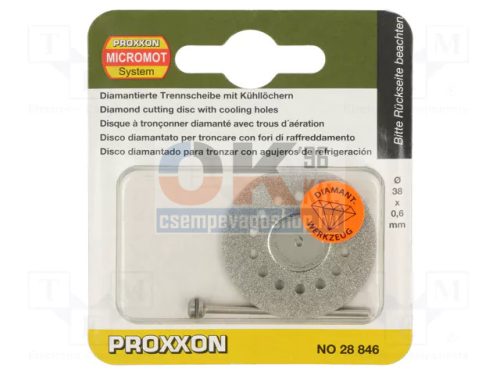 Proxxon gyémánt vágótárcsa befogópatronos géphez 38x0,6mm (prx28846)