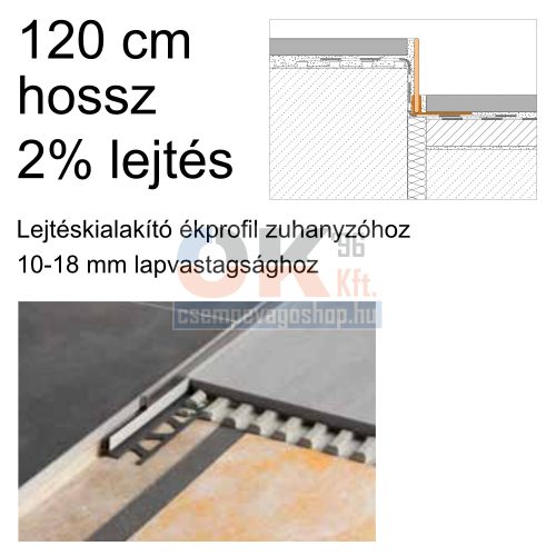 Schlutter lejtésprofil 10 mm / 120cm