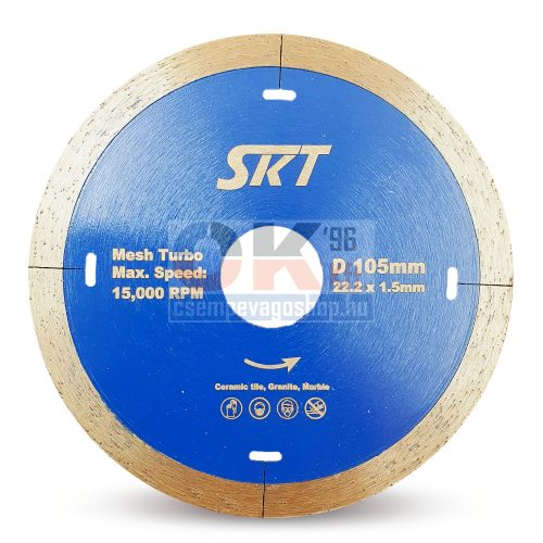 SKT 529 gyémánttárcsa száraz vágáshoz 105×22,2mm (skt529105)