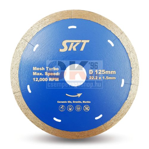 SKT 529 gyémánttárcsa száraz vágáshoz 125×22,2mm (skt529125)